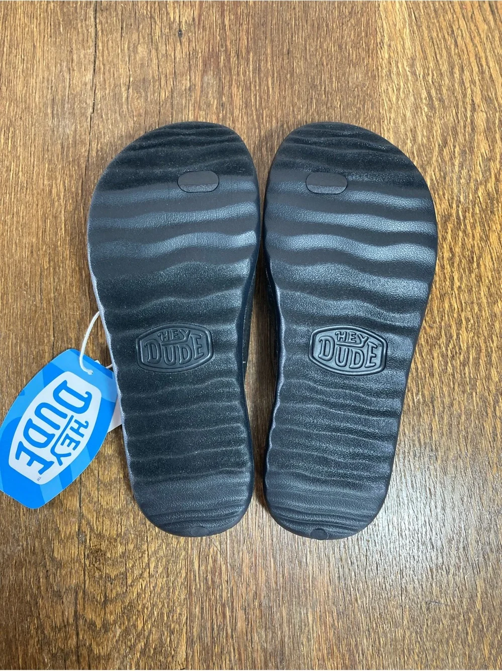 NWT Hey Dude Christi Classic Flip Girls Size Y2 (EU 34) Black Shimmer